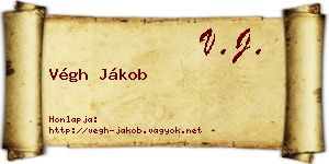 Végh Jákob névjegykártya